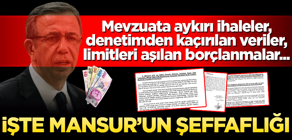 Mevzuata aykırı ihaleler, denetimden kaçırılan veriler, limitleri aşılan borçlanmalar