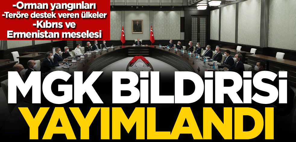MGK bildirisi yayımlandı