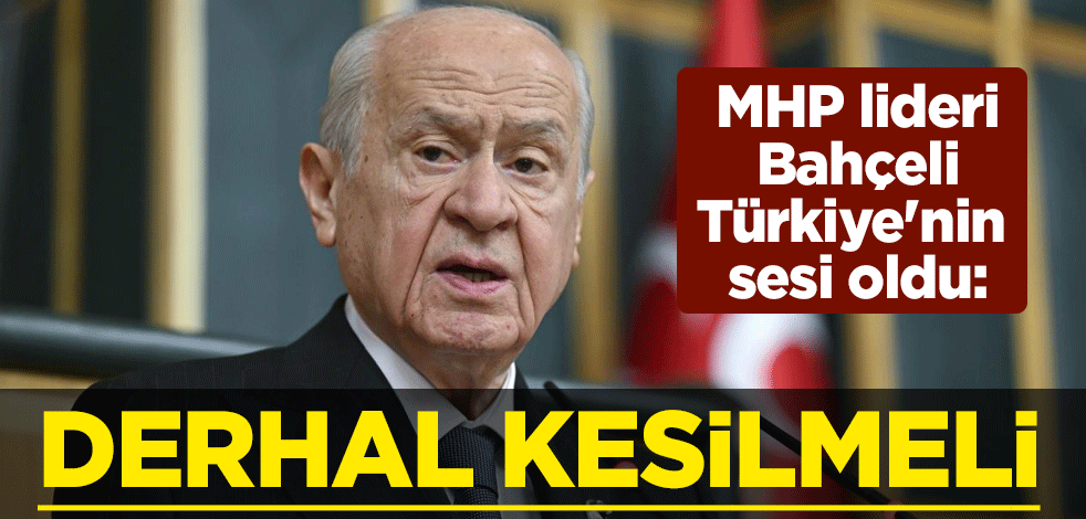 MHP lideri Bahçeli Türkiye'nin sesi oldu: Derhal kesilmeli