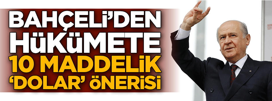 MHP lideri Bahçeli'den 10 maddelik dolar önerisi