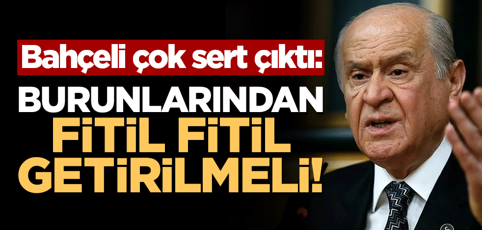 MHP lideri Bahçeli'den çok sert tepki: Burunlarından fitil fitil getirilmeli!