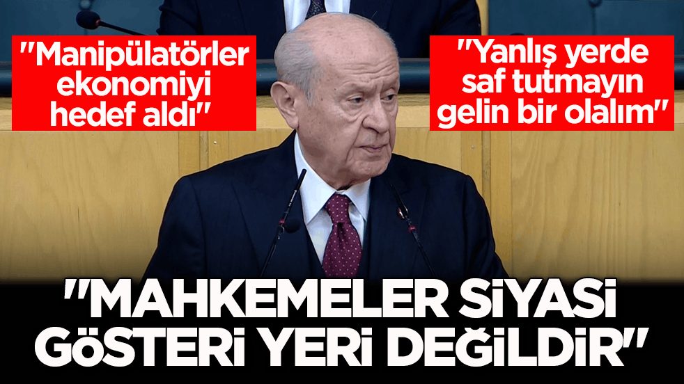 MHP lideri Bahçeli: Mahkemeler siyasi gösteri yeri değildir