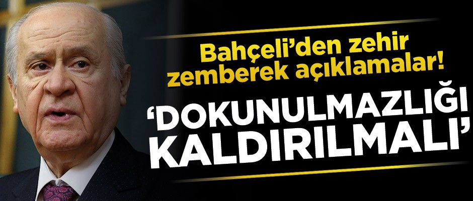 MHP Lideri Devlet Bahçeli'den çarpıcı açıklamalar!