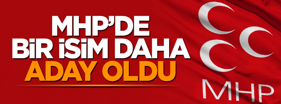 MHP'de bir genel başkan adayı daha