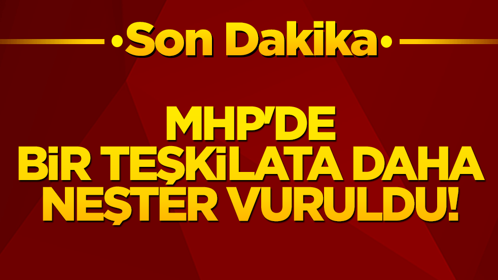 MHP'de bir teşkilata daha neşter vuruldu! İl örgütü feshedildi, yeni başkan atandı!