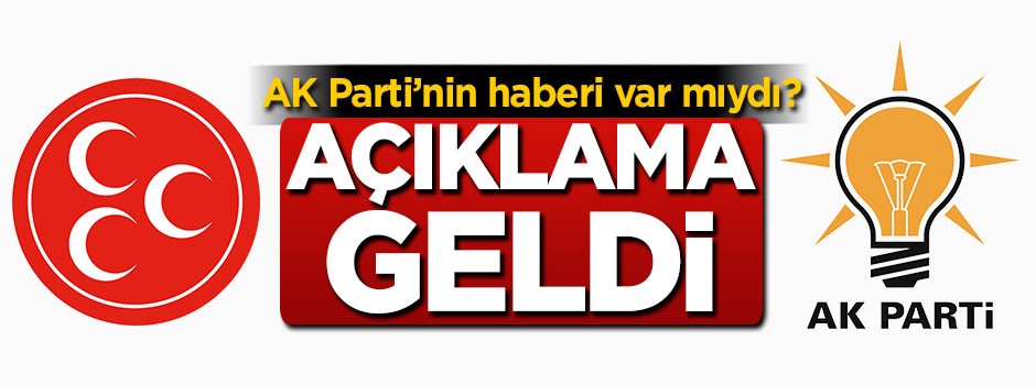 MHP'den bir açıklama daha!