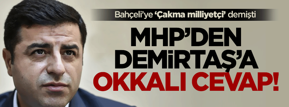 MHP'den Demirtaş'a sert cevap: Mazbatalı terörist!