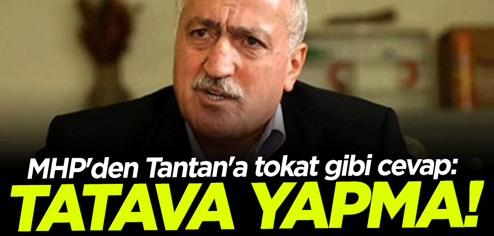 MHP'den Sadettin Tantan'a tokat gibi cevap: Tatava yapma
