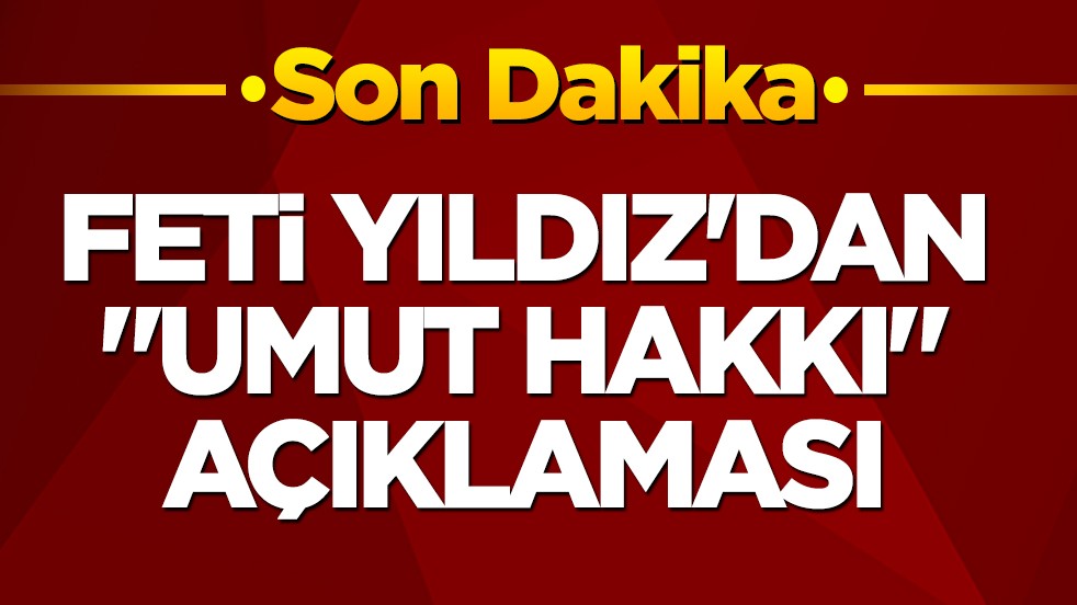 MHP’li Feti Yıldız'dan "Umut hakkı" açıklaması