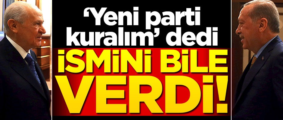 MHP'li isimden yeni parti önerisi! İsim bile verdi
