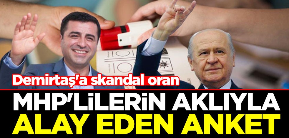 MHP'lilerin aklıyla alay eden anket! Selahattin Demirtaş'a skandal oran yazdılar