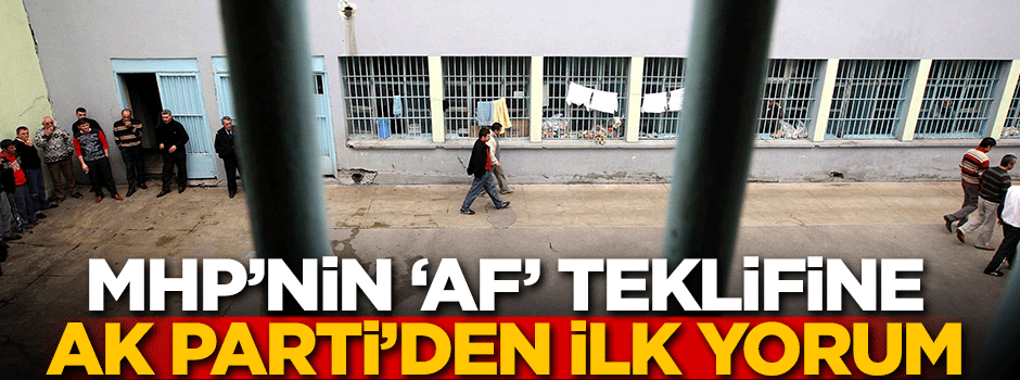 MHP'nin 'af' teklifine AK Parti'den ilk yorum