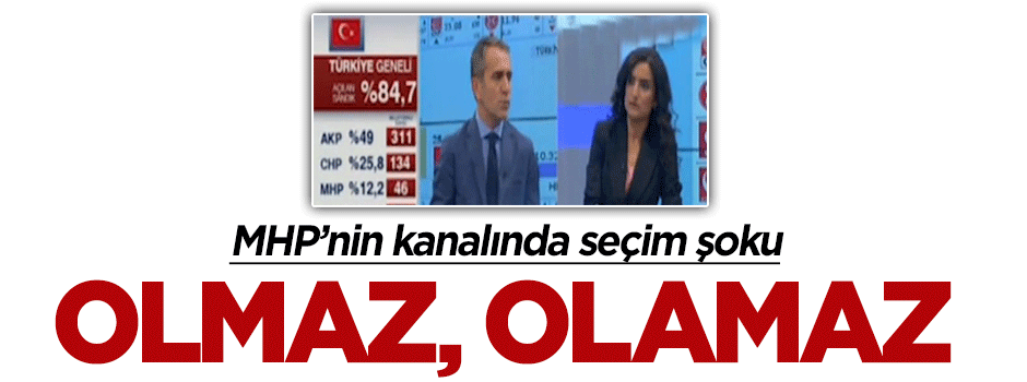 MHP'nin kanalında seçim şoku: Olmaz, olamaz