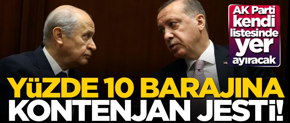 MHP'nin yüzde 10 barajına takılma riskine karşı AK Parti'den kontenjan jesti