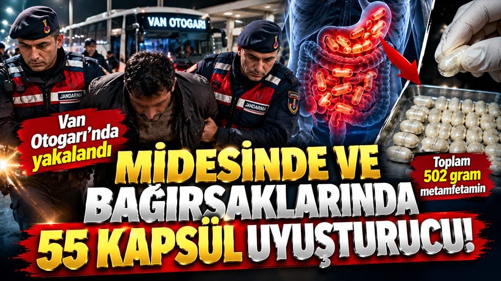 Midesinden ve bağırsaklarından 55 kapsül uyuşturucu çıktı! Otogarda yakalandı