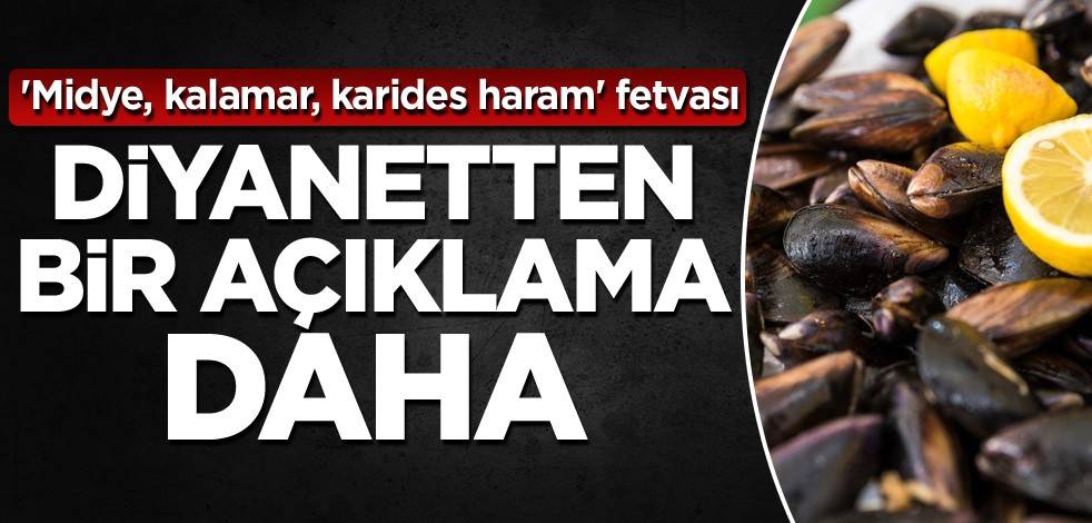'Midye, kalamar, karides haram' fetvasına ilişkin Diyanetten bir açıklama daha