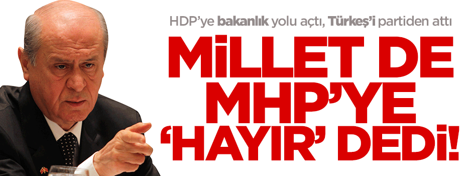 Millet de MHP'ye 'hayır' dedi: Dördüncü parti olacaklar