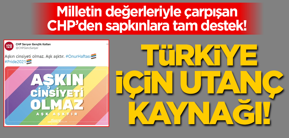 Milletin değerleriyle çarpışan CHP'den eşcinsel sapkınlara tam destek!
