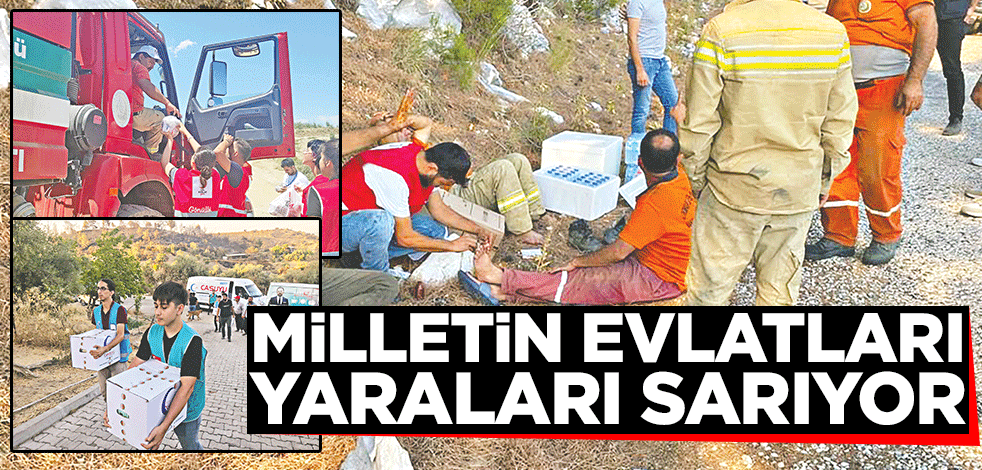 Milletin evlatları yaraları sarıyor