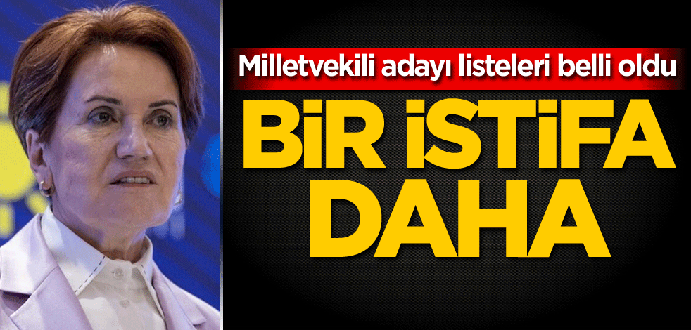 Milletvekili adayı listeleri belli oldu! Bir istifa daha
