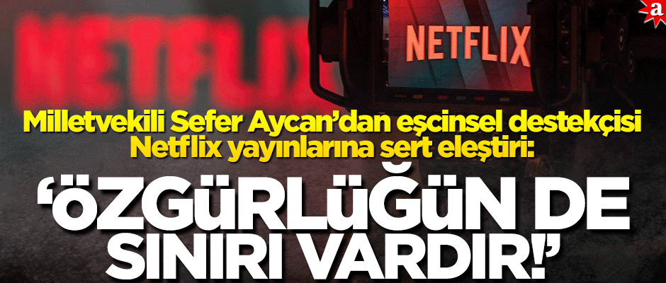 Milletvekili Sefer Aycan'dan eşcinsel destekçisi Netflix yayınlarına sert eleştiri!
