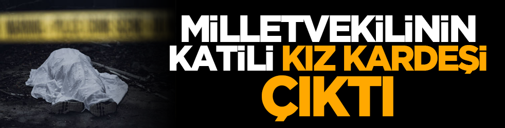 Milletvekilinin katili kız kardeşi çıktı