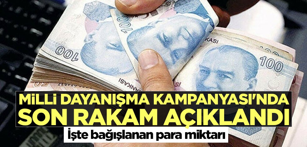 Milli Dayanışma Kampanyası'nda son rakam açıklandı