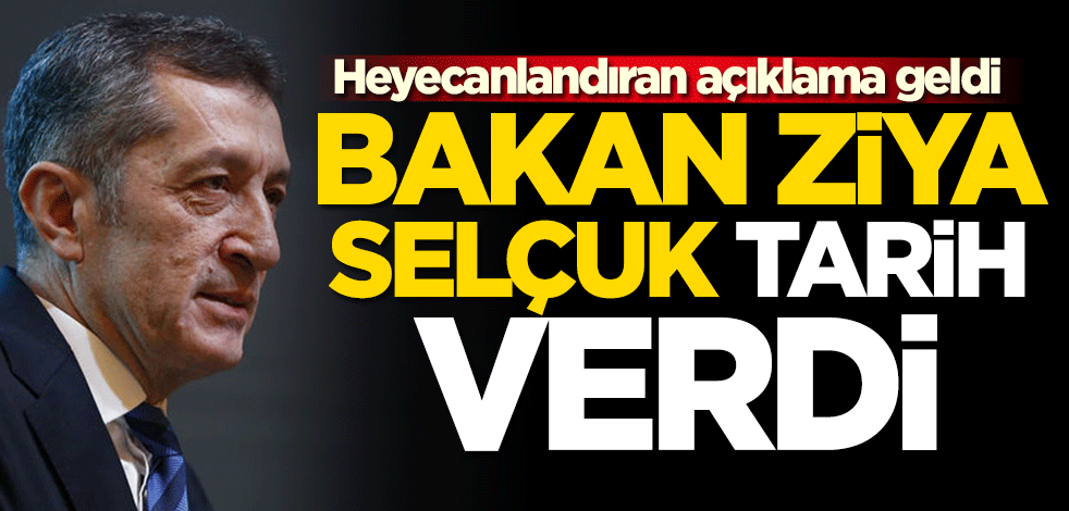 Milli Eğitim Bakanı Ziya Selçuk'tan yüz yüze eğitim açıklaması! Tarih verdi