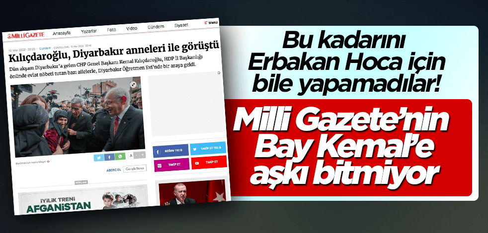 Milli Gazete Erbakan Hoca için bile böyle çalışmadı!