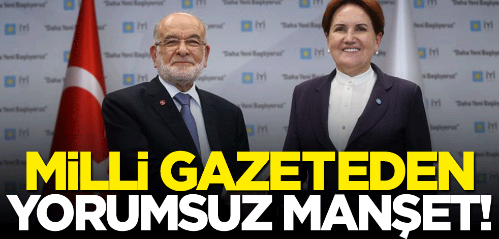 Milli Gazete'den yorumsuz manşet... Ziyareti böyle gördüler