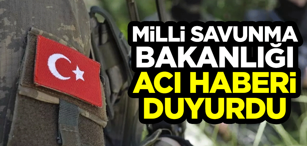 Milli Savunma Bakanlığı acı haberi duyurdu