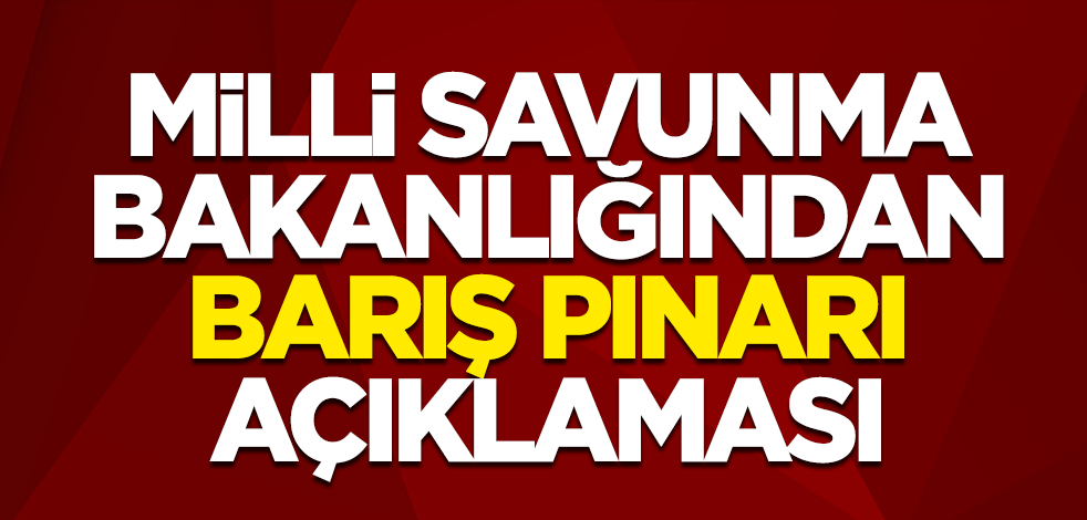 Milli Savunma Bakanlığı: Barış Pınarı bölgesine sızma girişiminde bulunan 7 terörist etkisiz hale getirildi