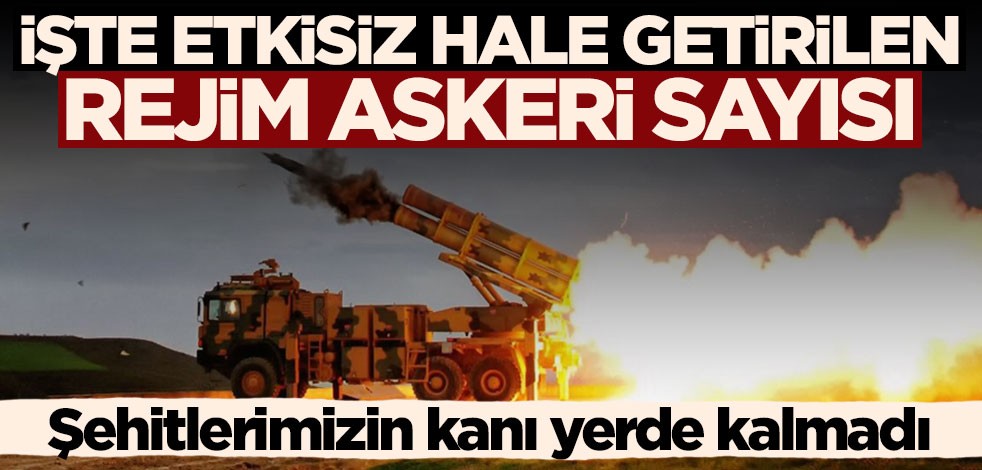 Milli Savunma Bakanlığı duyurdu: 50'den fazla rejim unsuru etkisiz hale getirildi