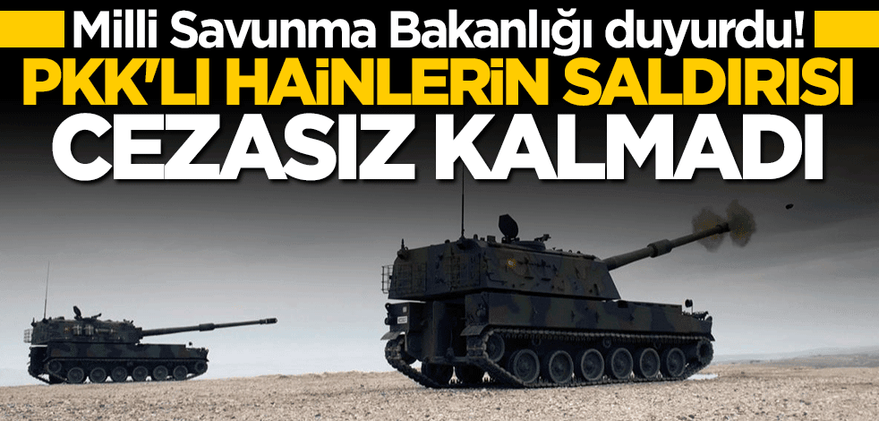 Milli Savunma Bakanlığı duyurdu... PKK'lı hainlerin saldırısı cezasız kalmadı