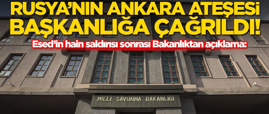 Milli Savunma Bakanlığı'ndan saldırı açıklaması!
