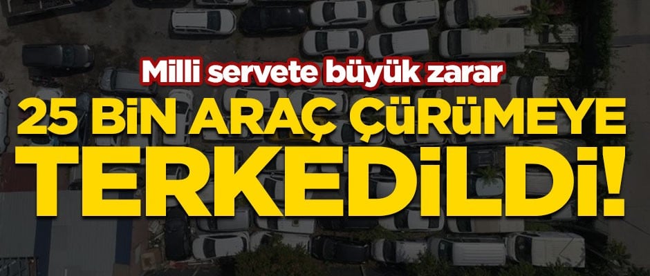 Milli servete büyük zarar! 25 bin araç çürümeye terk edildi