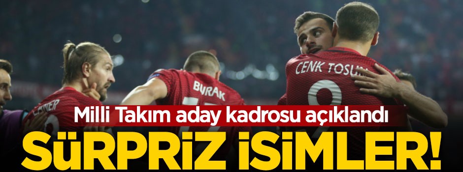 Milli Takım aday kadrosu açıklandı