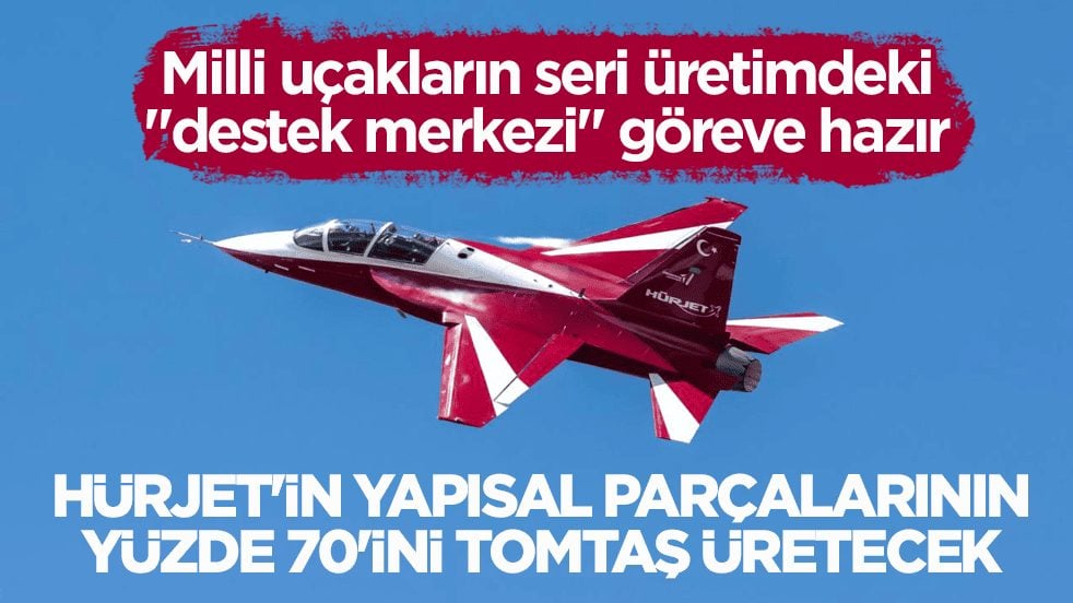 Milli uçakların seri üretimdeki "destek merkezi" göreve hazır! HÜRJET'in yapısal parçalarının yüzde 70'ini TOMTAŞ üretecek