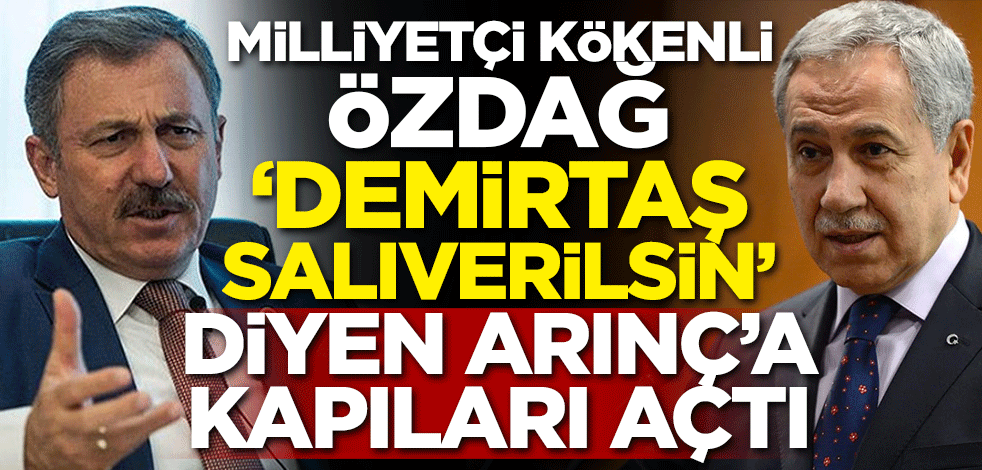 Milliyetçi Özdağ, 'Demirtaş salıverilsin' diyen Bülent Arınç'a kapıları açtı