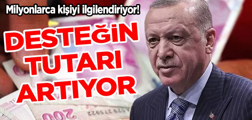 Milyonlarca kişiyi ilgilendiren haber! Desteğin tutarı artıyor