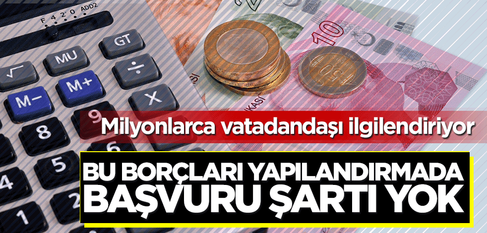 Milyonlarca vatandaşı ilgilendiriyor: Bu borçları yapılandırmada başvuru şartı yok