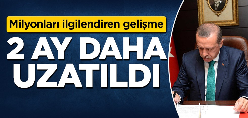 Milyonları ilgilendiren gelişme