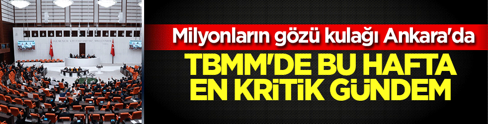 Milyonların gözü kulağı Ankara'da: TBMM’de bu h afta en kritik gündem