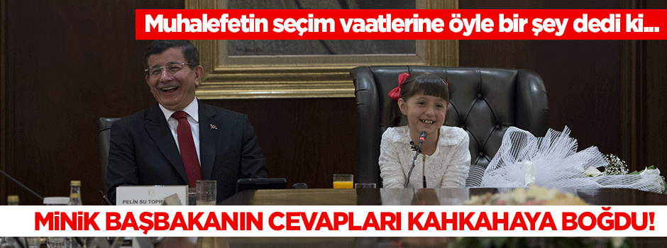 Minik Başbakan'ın cevapları kahkahaya boğdu!