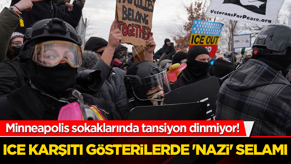 Minneapolis sokaklarında tansiyon dinmiyor! ICE karşıtı gösterilerde 'Nazi' selamı
