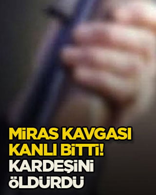 Miras kavgası kanlı bitti! Kardeşini öldürdü