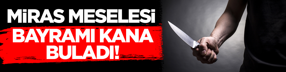 Miras meselesi bayramı kana buladı! Bıçaklı kavgada 1 kişi öldü