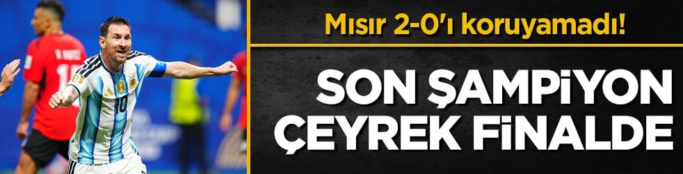 Mısır 2-0'ı koruyamadı! Son şampiyon çeyrek finalde