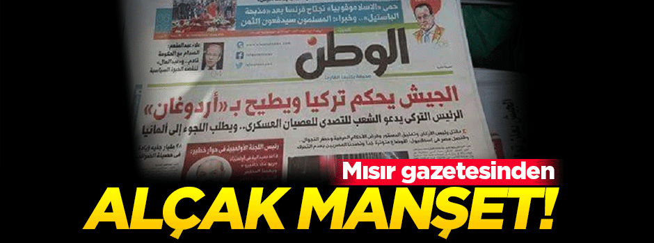 Mısır gazetesinden alçak manşet