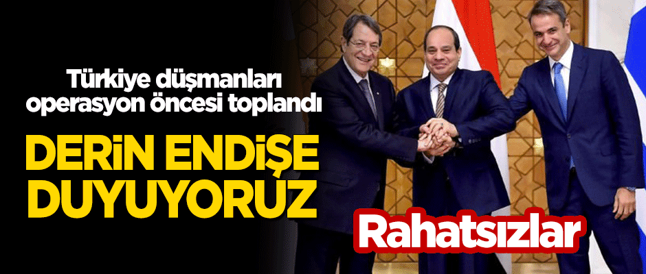 Mısır, Güney Kıbrıs ve Yunanistan operasyon öncesi toplandı: Derin endişe duyuyoruz